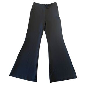 Alice + Olivia Classics Women’s 4 Flare Pants Black High Rise  Stretch Wide Leg